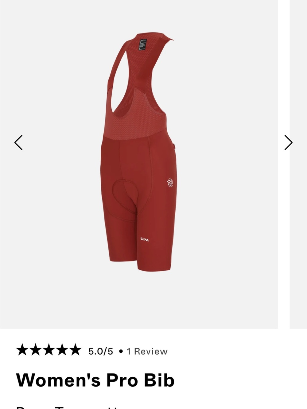 Women’s Red Athletic Cycling Bib Shorts with Mesh Back